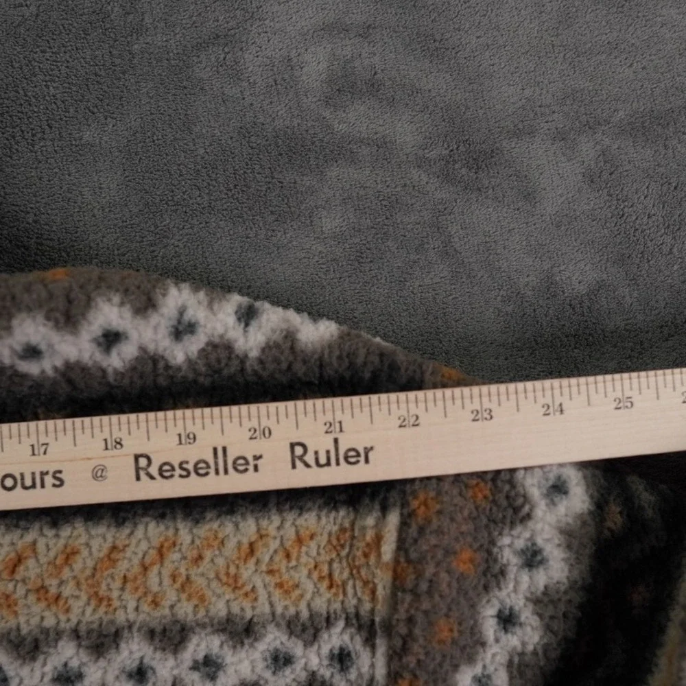 Old Navy Sherpa Pullover Mens‎ XL Brown 1/4 Zip Fair Isle Outdoor Cozy Winter